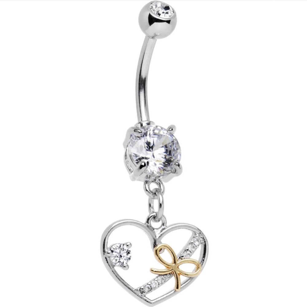 Chic Silver and Gold Heart Earrings